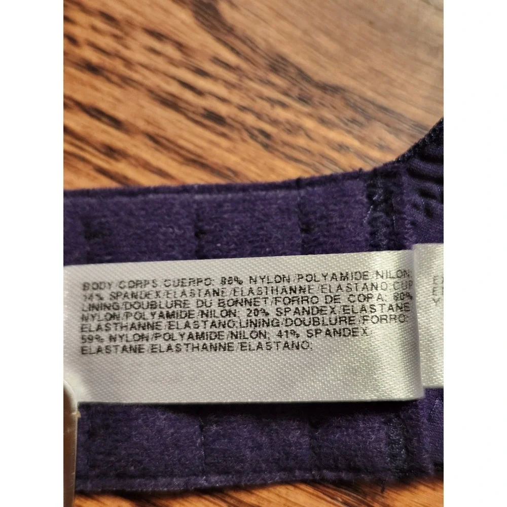 Wacoal Back Appeal‎ Smoothing Underwire Bra, Eclipse, Size 34D #855303 MRSP $72